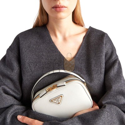 PRADA ODETTE LEATHER MINI BAG 1BH203 (18.5*11.5*6cm) 